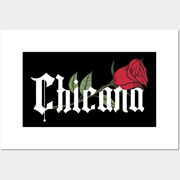 chicana mexican latina girl Wall Art by savage land 